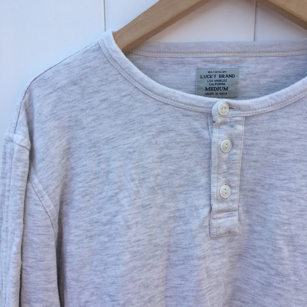 Lucky brand Henley three button shirt